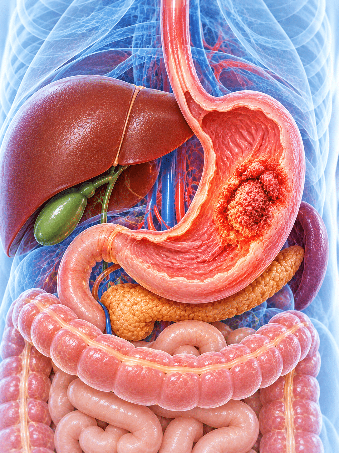 Anatomy of the human stomach